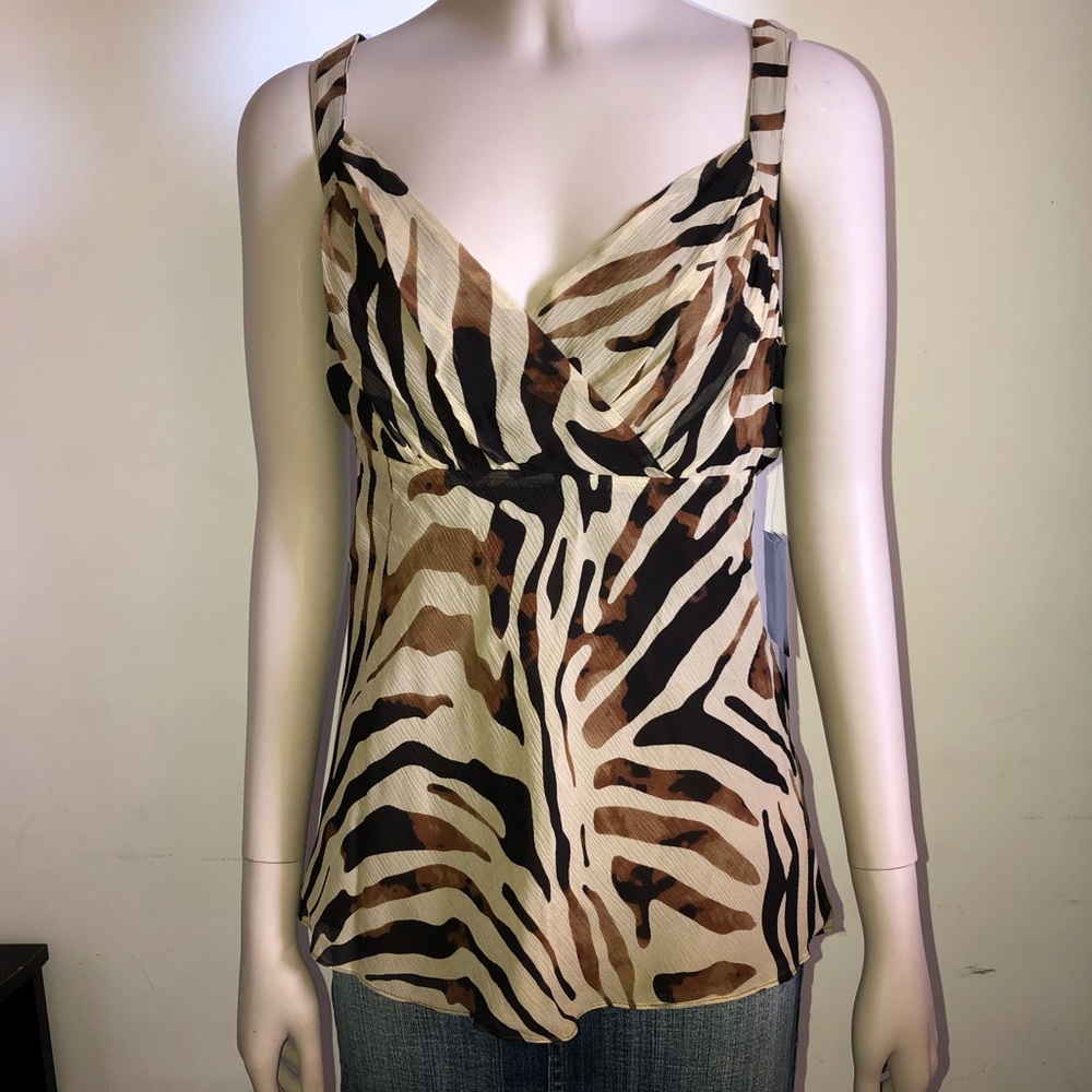 Tribal Print Tank Anne Klein Petite Large PL Silk